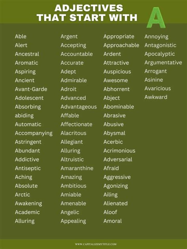 Are there any adjectives that start with X?