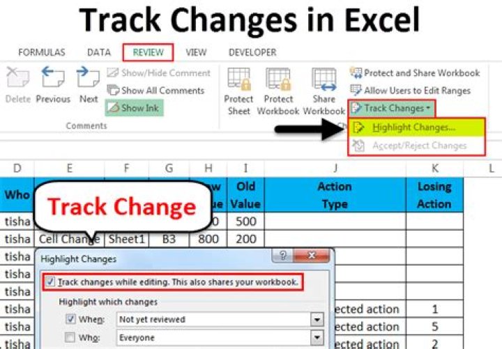 Can you track changes in Excel Online?