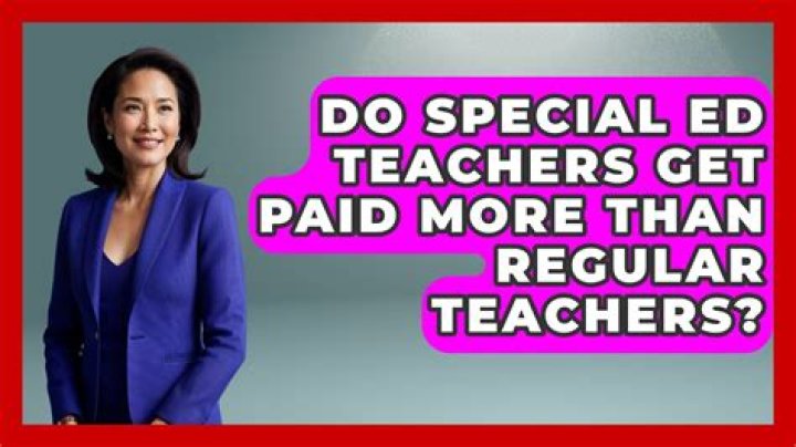 Do special ed teachers get paid more?