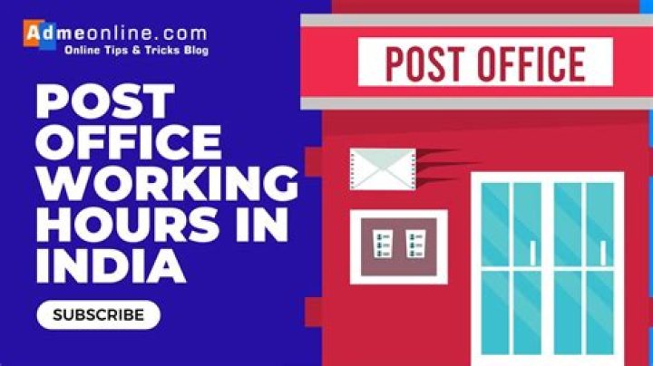 Does post office work on Saturday in India?