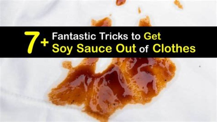 Does soy sauce come out of clothes?