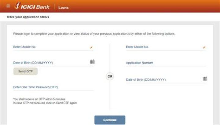 How can I track my Icici credit card application status?