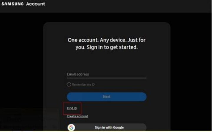How do I access my Samsung account?