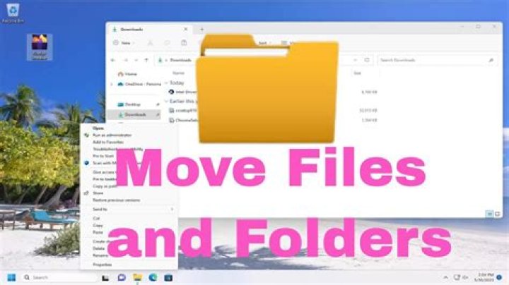 How do I move files instead of copy in Windows 10?