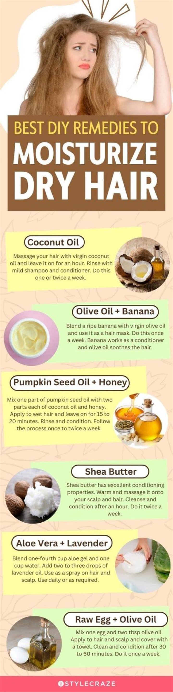 How do you add moisture to dry hair?