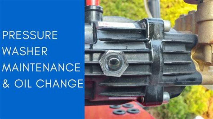 How do you change the oil on a Karcher pressure washer?