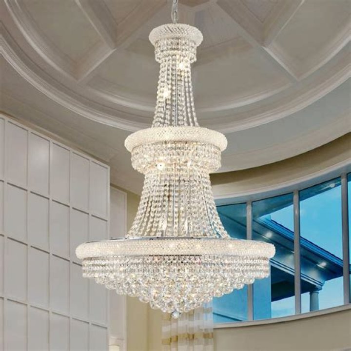 How do you clean a hanging crystal chandelier?