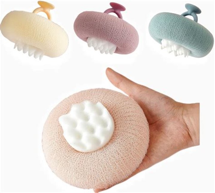 How do you clean a mesh shower sponge?
