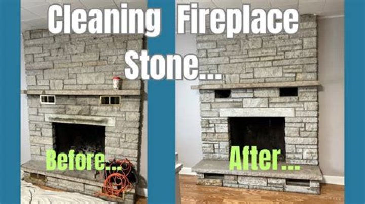 How do you clean a moss rock fireplace?
