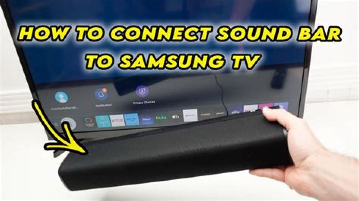 How do you connect a Samsung soundbar to a Samsung TV?