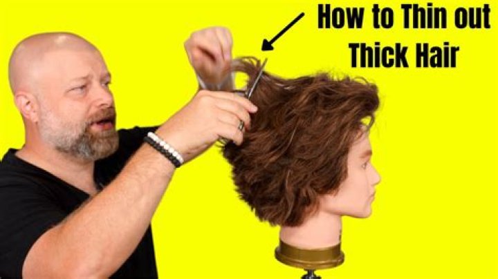 How do you cut thick hair to make it thinner?