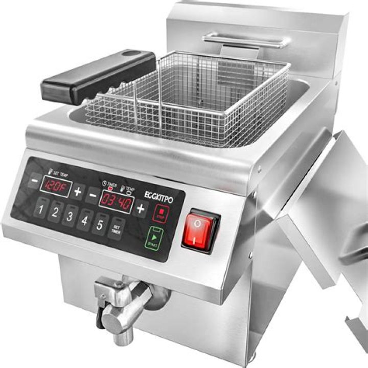 How do you drain a deep fryer?