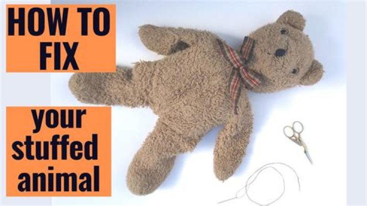 How do you fix a hole in a stuffed animal?