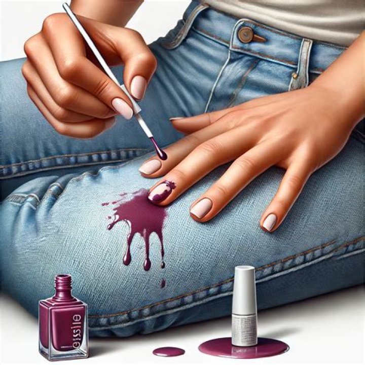 How do you get nail polish out of white jeans?