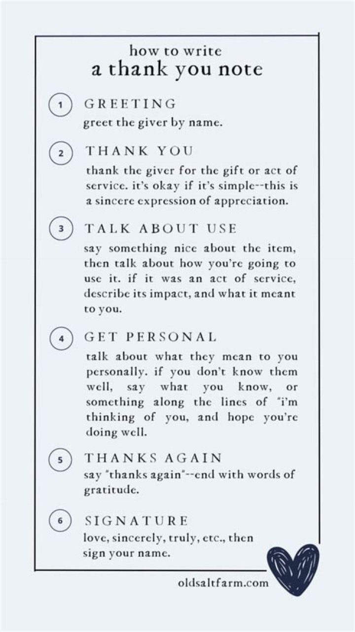 How do you properly write a thank you note?