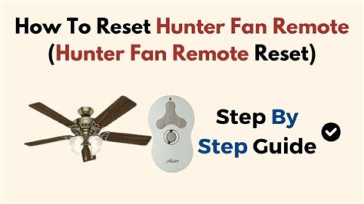 How do you reverse a Hunter fan remote?