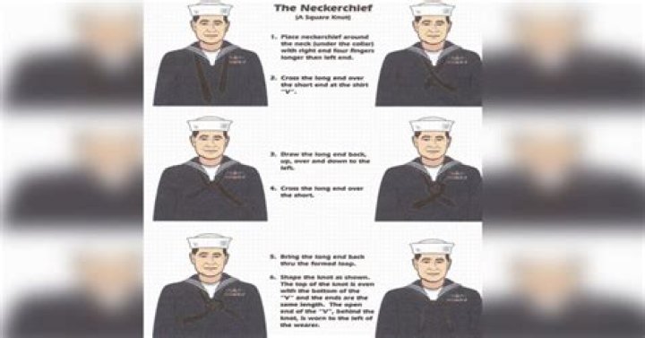 How do you roll and tie a navy neckerchief?