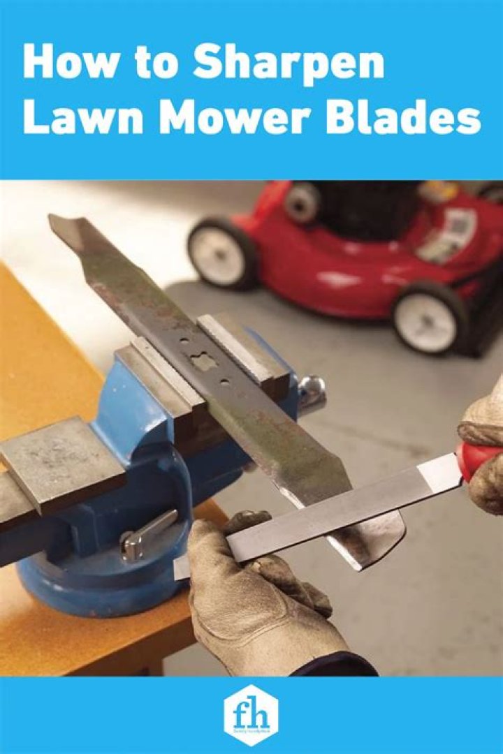 How do you sharpen a motorless lawn mower?