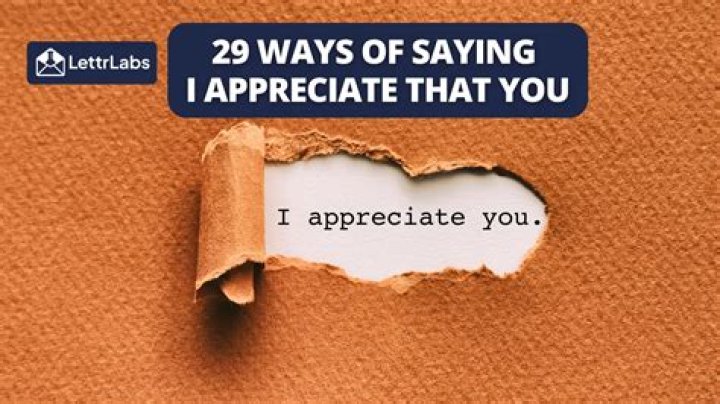 How do you show you appreciate her?