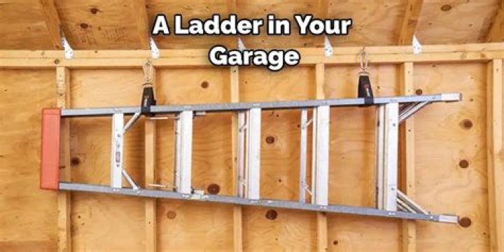 How do you store a ladder in a garage?