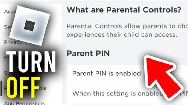 How do you turn off parental controls on Roblox?
