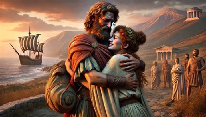 How is Odysseus recognized and what does he do?