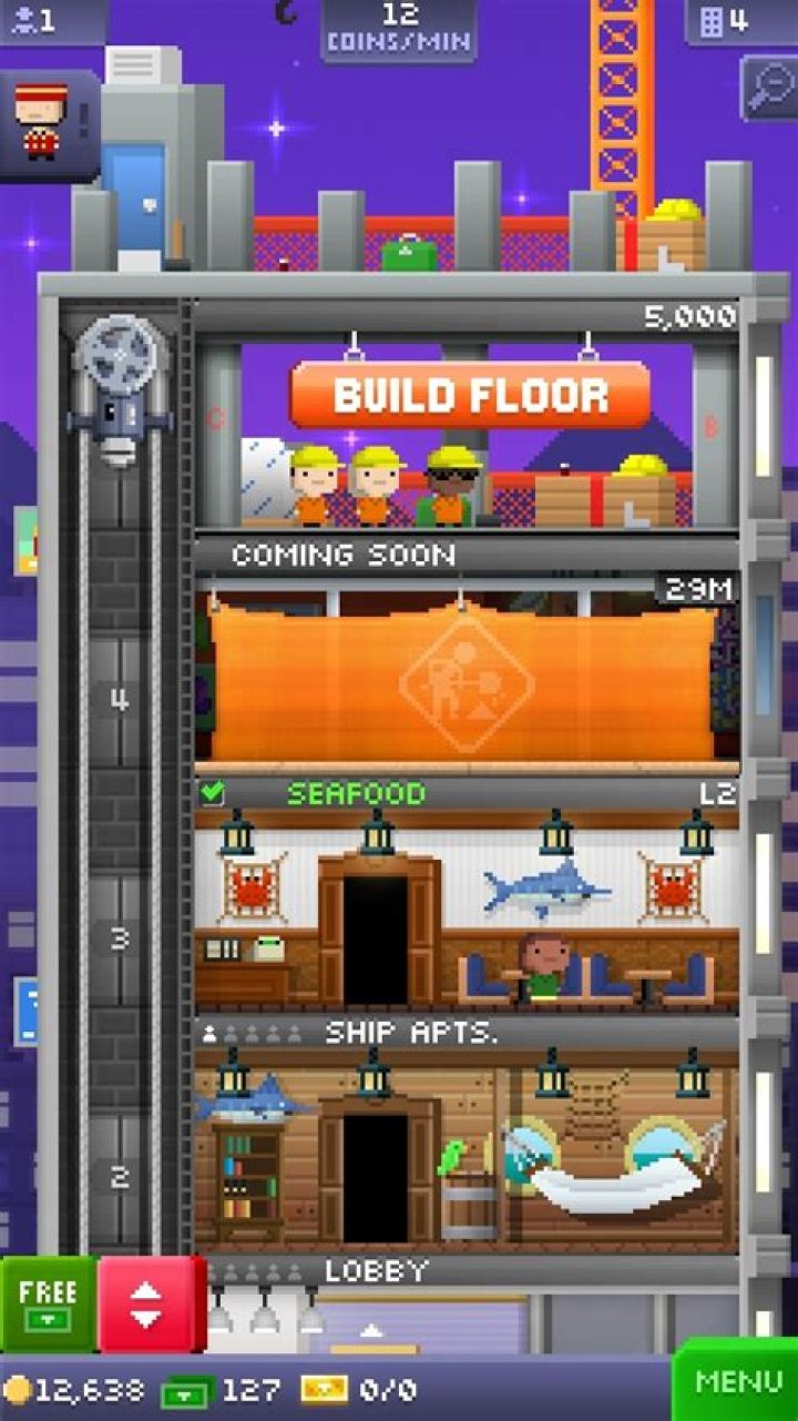 How many floors are there in Tiny Tower?