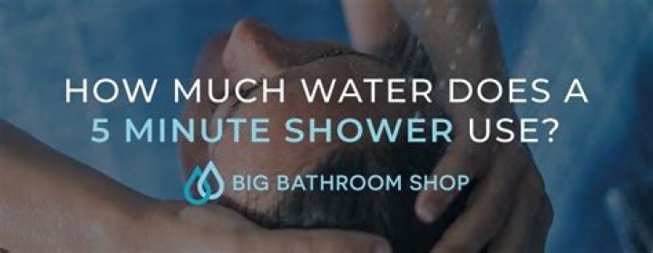 How much water does a 5 minute shower use?