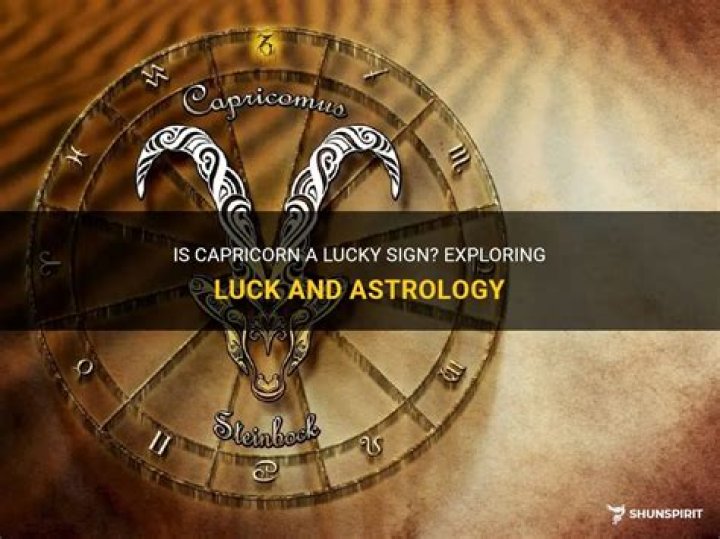 Is Capricorn a lucky sign?