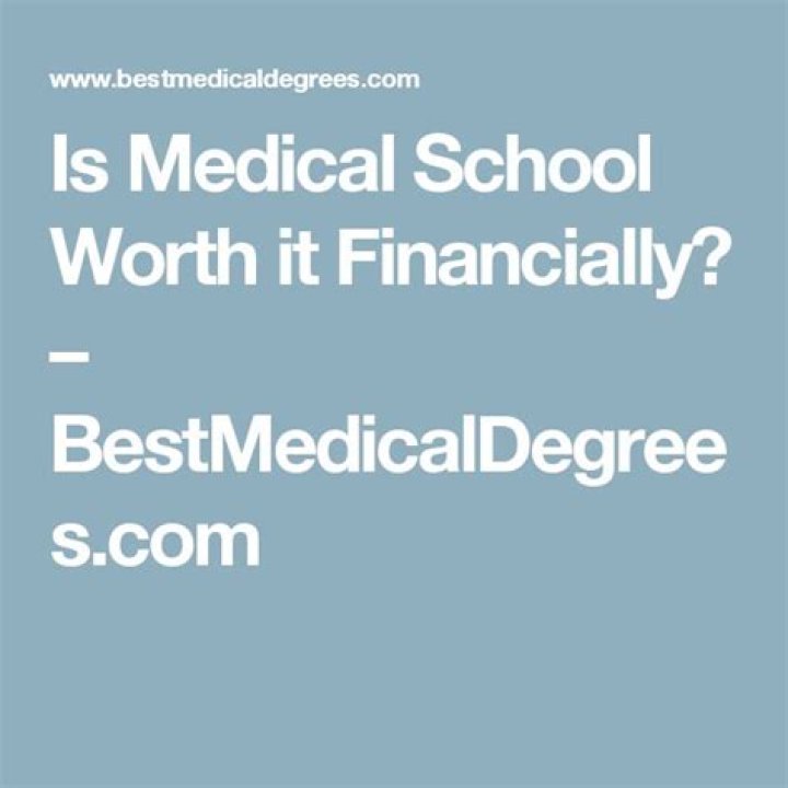 Is medical school worth it financially?