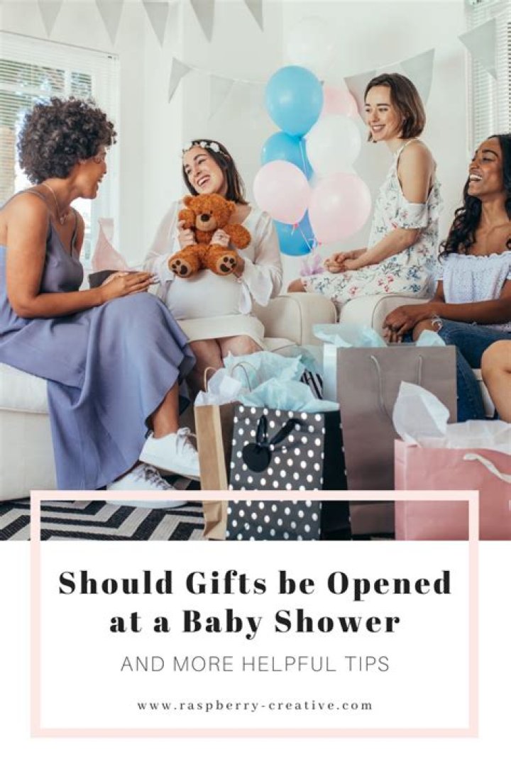 Should gifts be opened at a baby shower?
