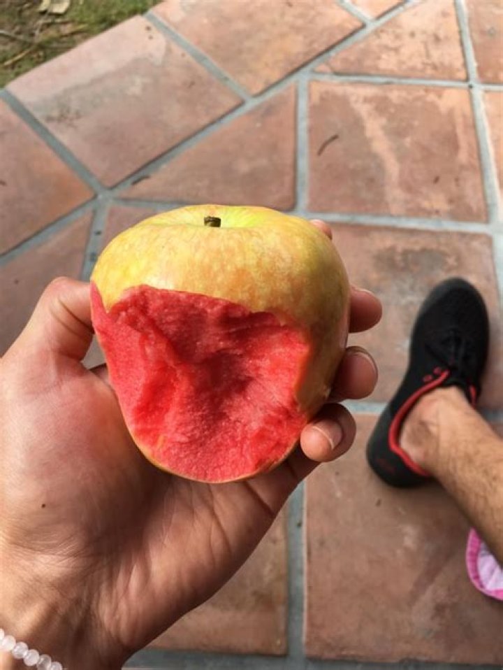 What Apple has a red inside?