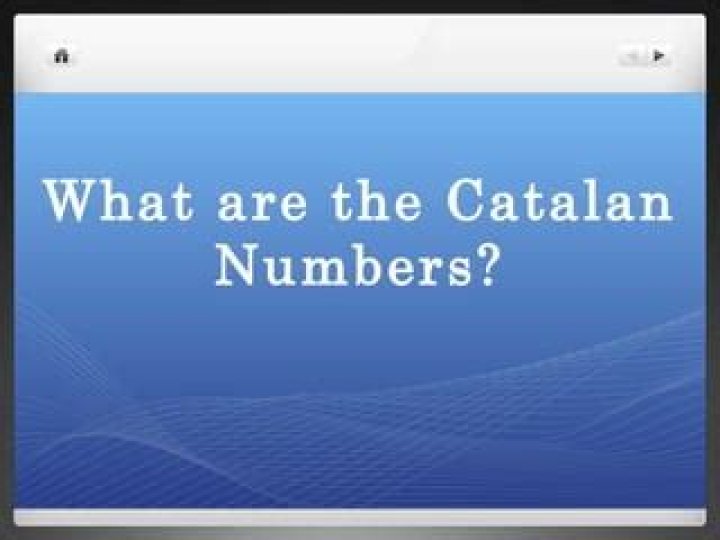 What are Catalan numbers used for?
