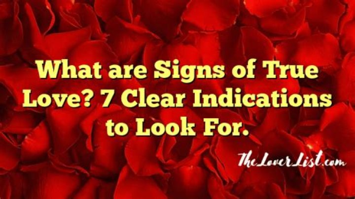 What are signs of true love?