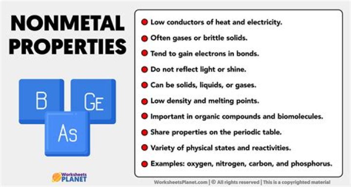 What are the chemical properties of nonmetals?