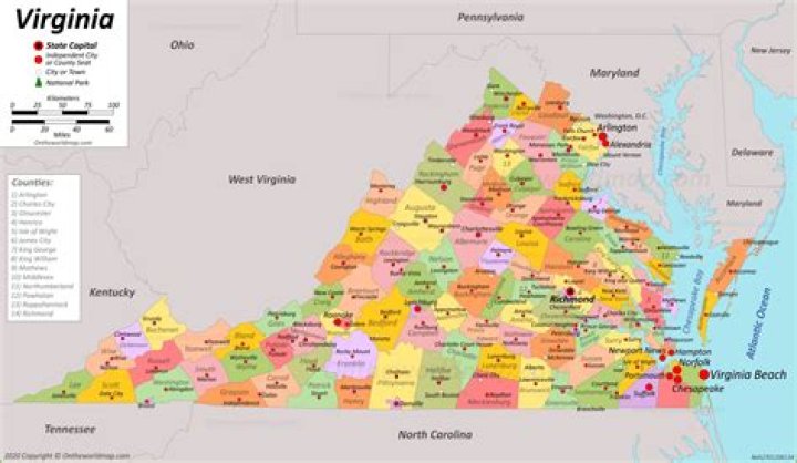 What cities are Zone A in Virginia?