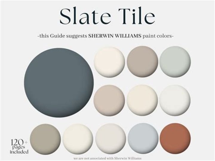 What color paint goes with slate tile?