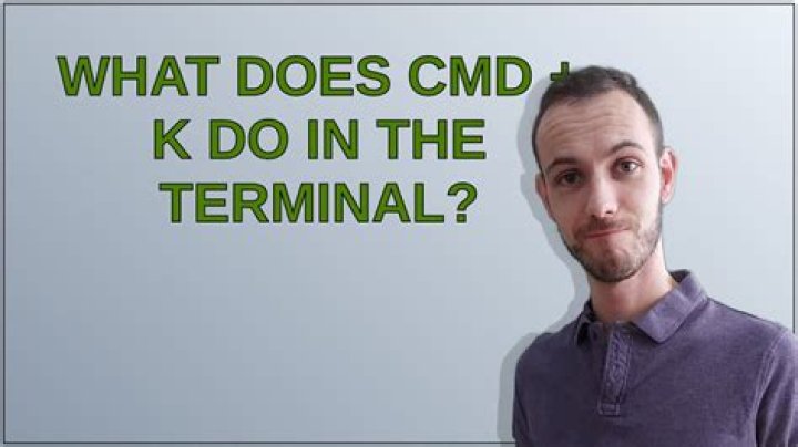 What does CMD K do?
