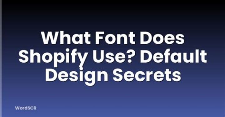 What fonts does Shopify use?
