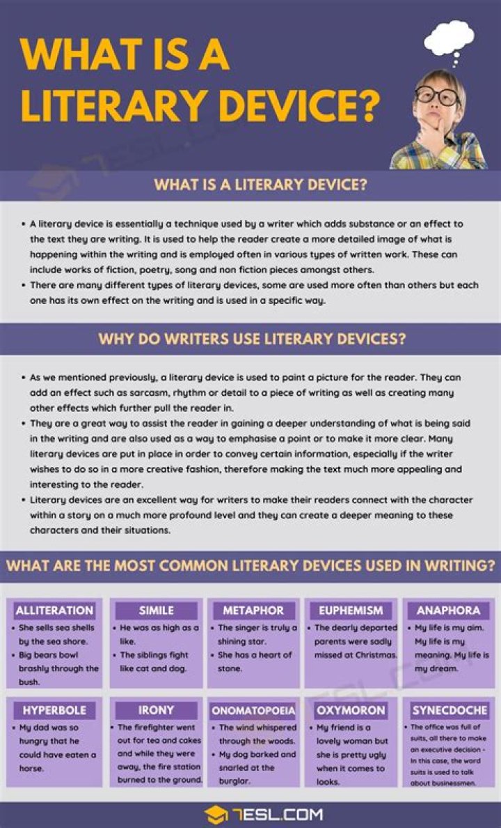 What is a literary foil device?