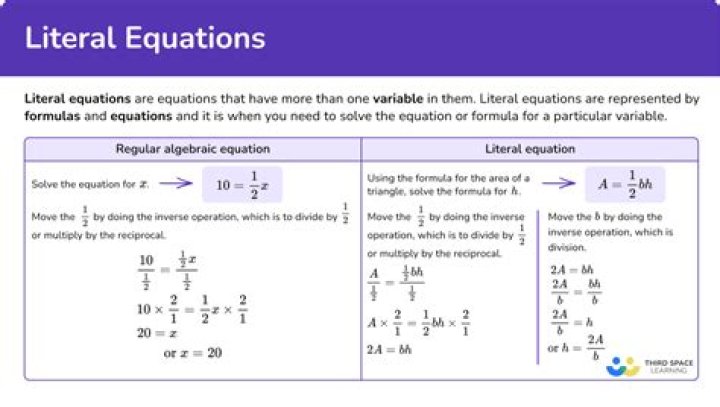 What is a special type of literal equation?