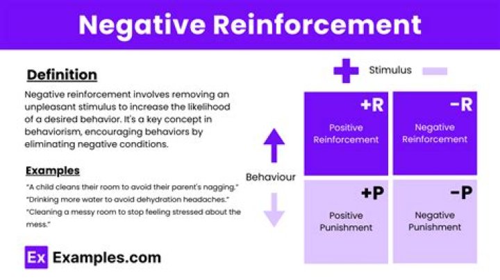 What is an example of negative reinforcement?