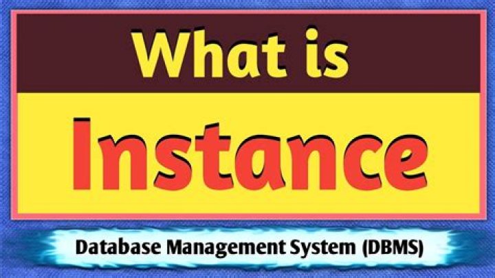 What is an instance in a database?