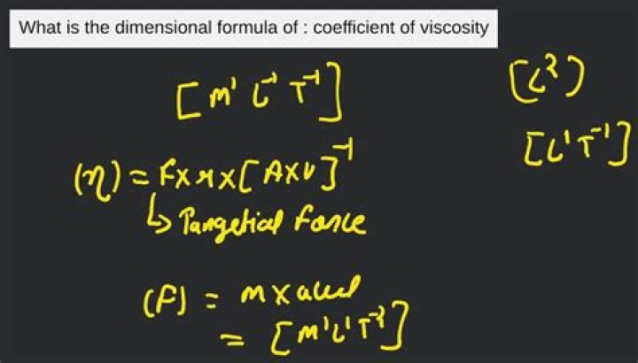 What is dimensional formula of viscosity?