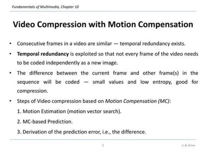 What is motion estimation in video compression?