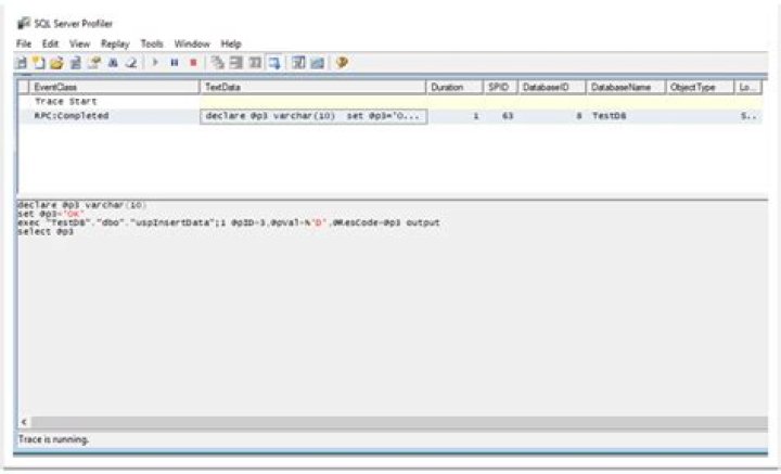 What is RPC completed in SQL Profiler?