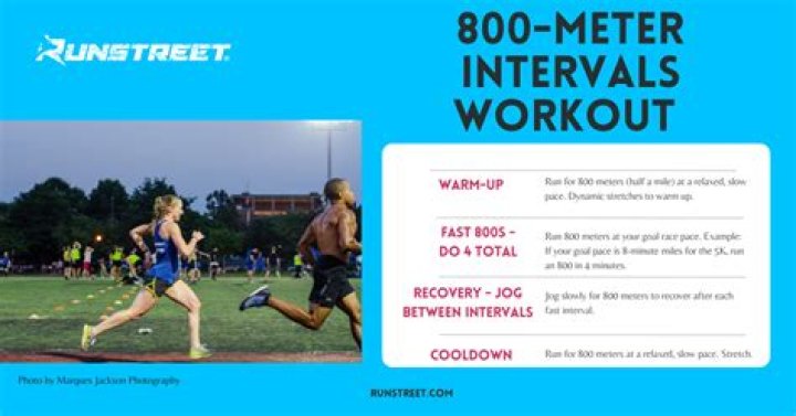 What is the average time to run 800 meters?