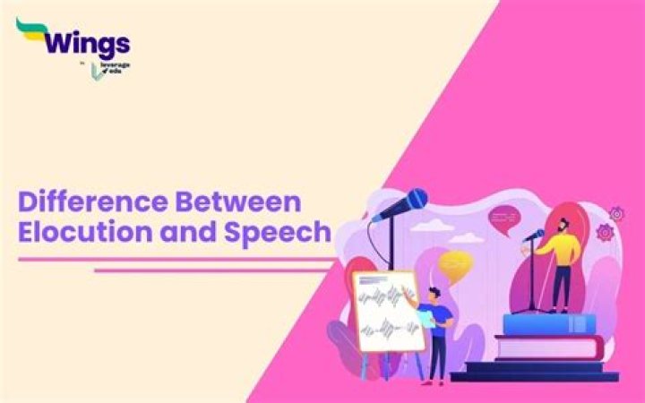 What is the difference between speech and elocution?