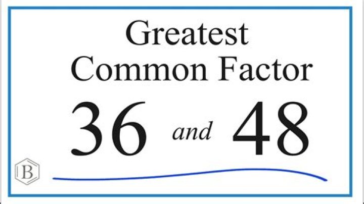 What is the greatest common factor for 72 and 84?