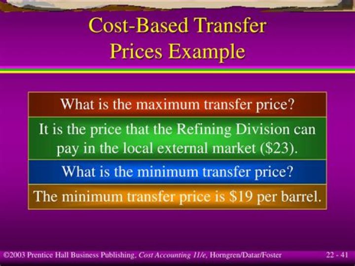What is the maximum transfer price?